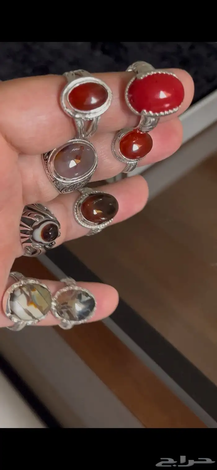 خواتم فضه باحجار منوعه 2