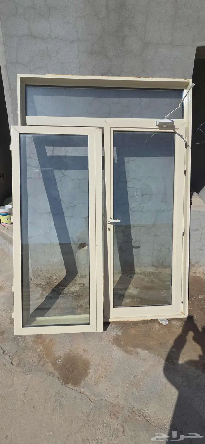 باب المنيوم زجاج دبل فتحتين 0