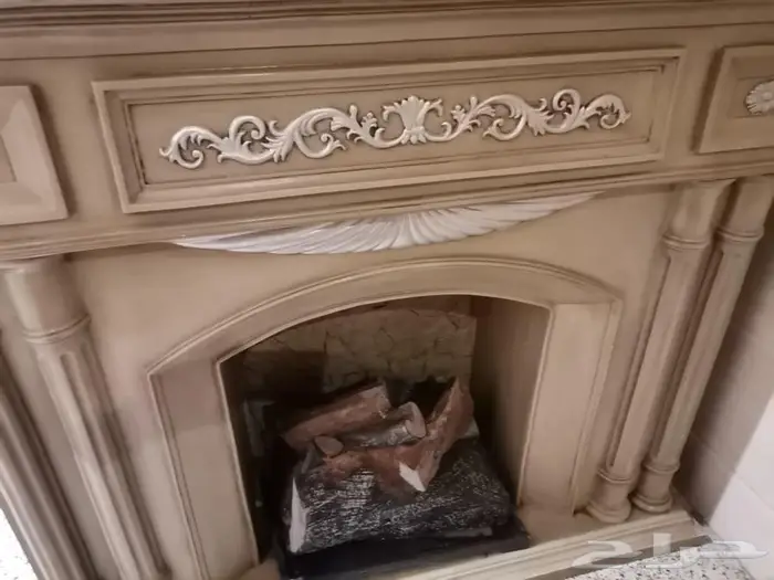 ديكور مدفأة جميلة فيها انارة 3