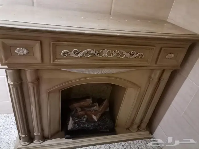 ديكور مدفأة جميلة فيها انارة 4