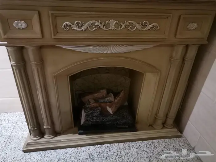 ديكور مدفأة جميلة فيها انارة 2