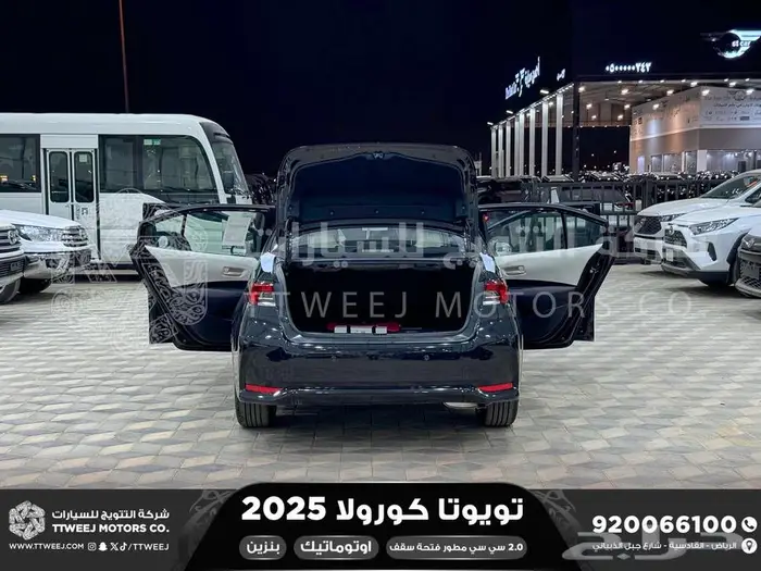 تويوتا كورولا 2.0 جنوط فتحة أسود بنزين 2025 اقل سعر 9