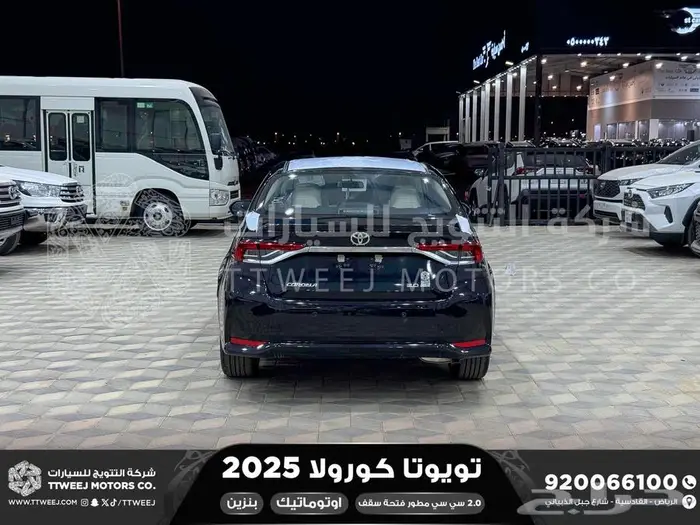 تويوتا كورولا 2.0 جنوط فتحة أسود بنزين 2025 اقل سعر 11