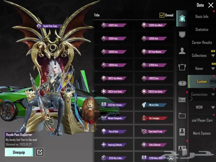 حساب ببجي فخم بسعر طيب 34