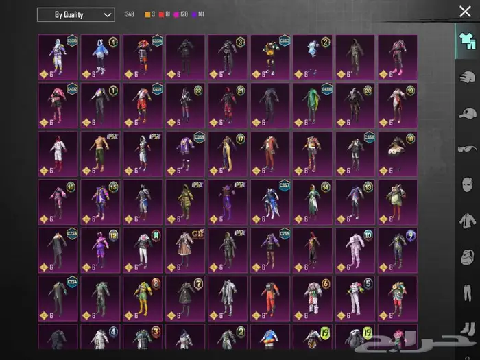 حساب ببجي فخم بسعر طيب 10