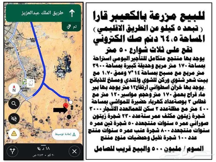 ابحث عن مزرعه او ارض تجاريه بالجوف سكاكا عروض مميزه 4