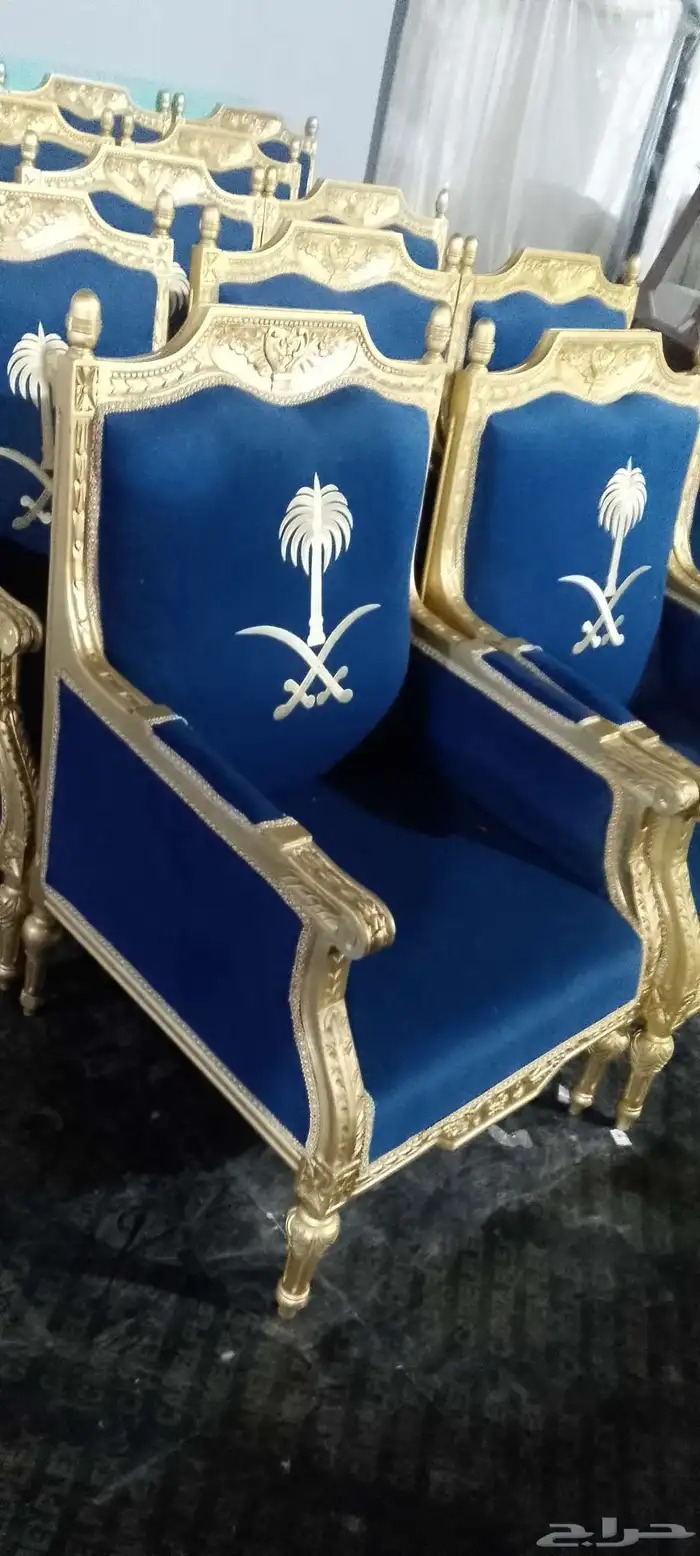 كنب ملكي مصري خشب زان أحمر 11