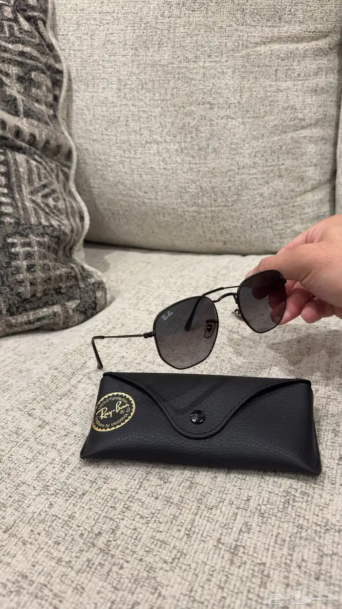 نظارات شمسية راي بان مستعملة ونظيفة واصلية 2