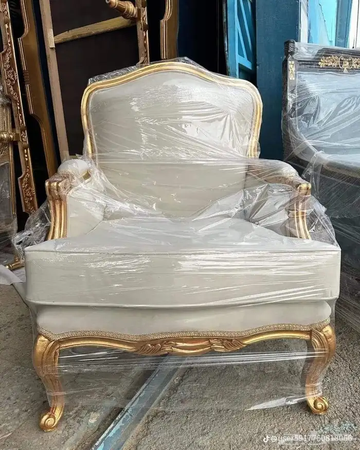 كنب ملكي مصري خشب زان أحمر 3