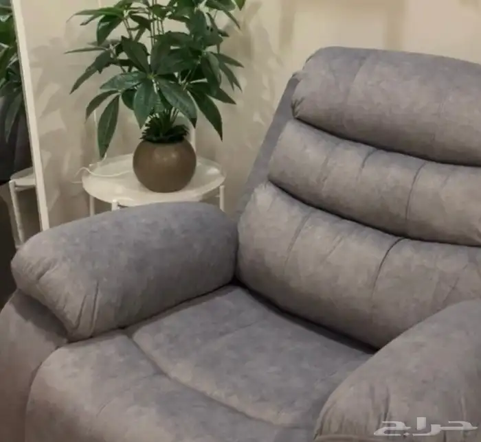 كرسي استرخاء مع وظيفة هزازة رمادي 1