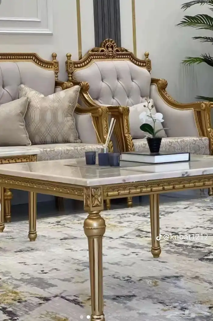 كنب ملكي مصري خشب زان أحمر 26