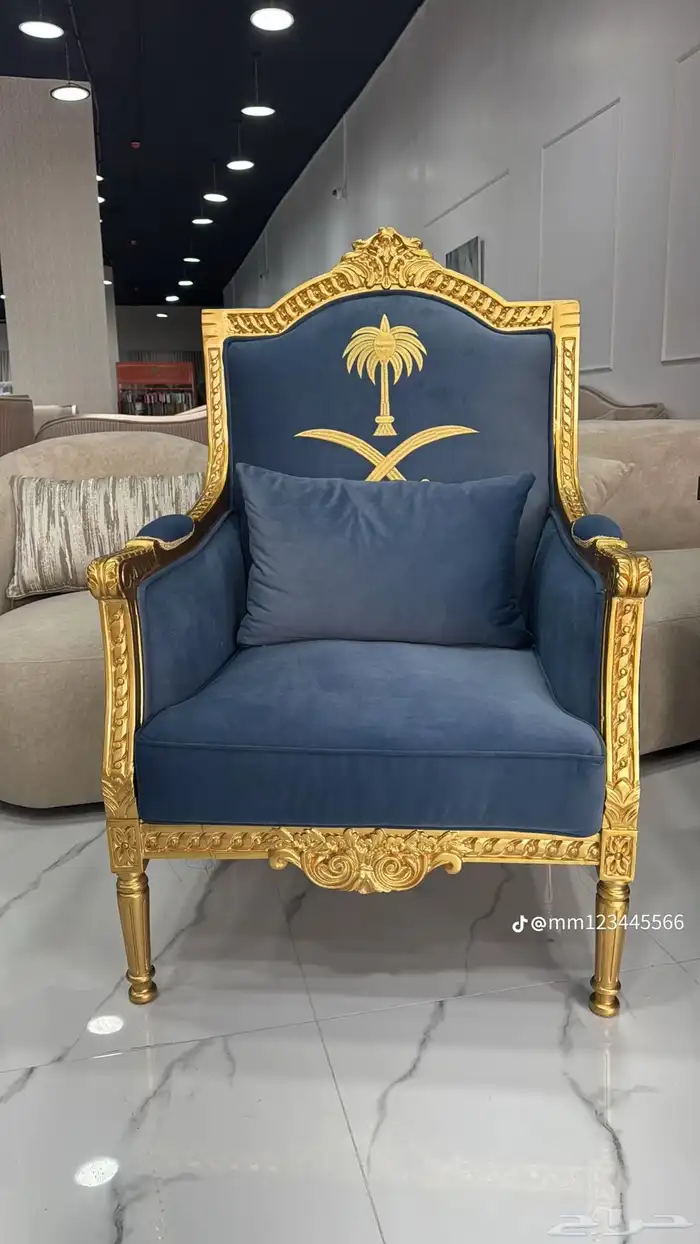 كنب ملكي مصري خشب زان أحمر 12