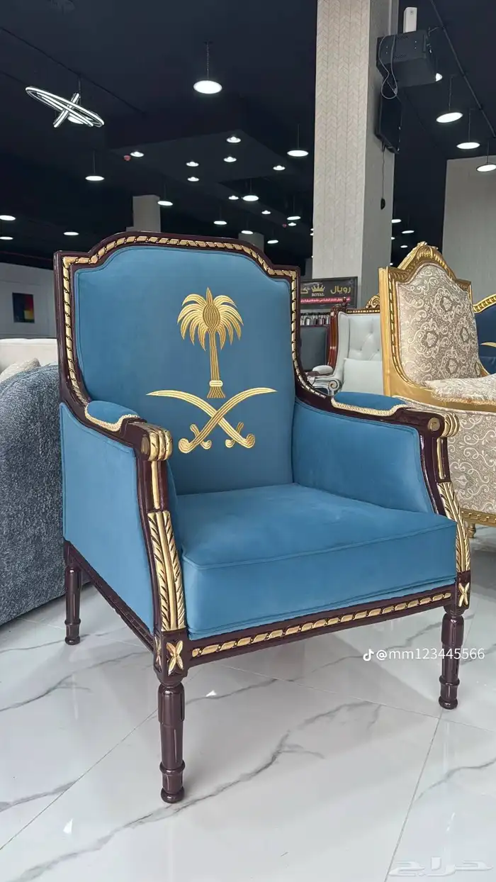 كنب ملكي مصري خشب زان أحمر 14