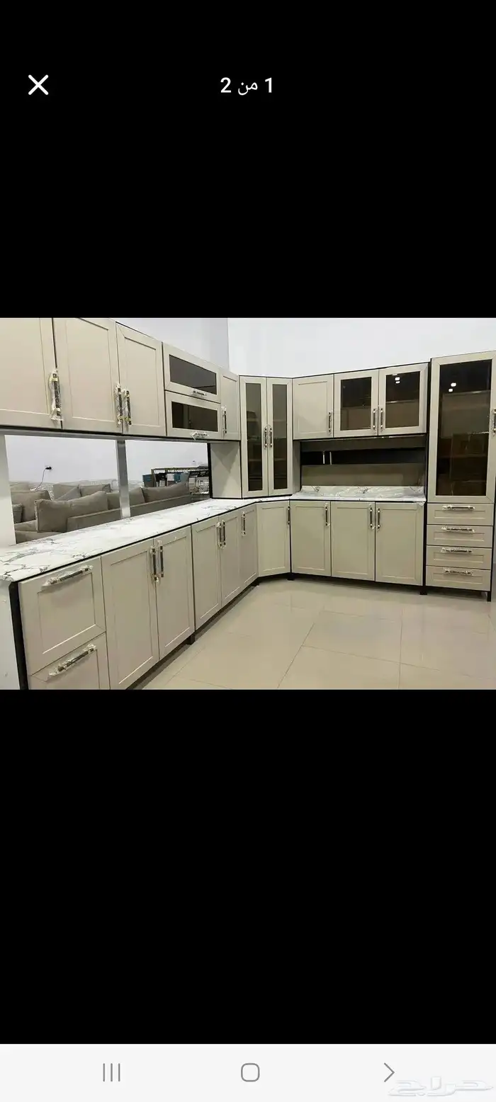 مطابخ جديده جاهزه تتوفر جميع الألوان ب2500 شامل التوصيل والت 1