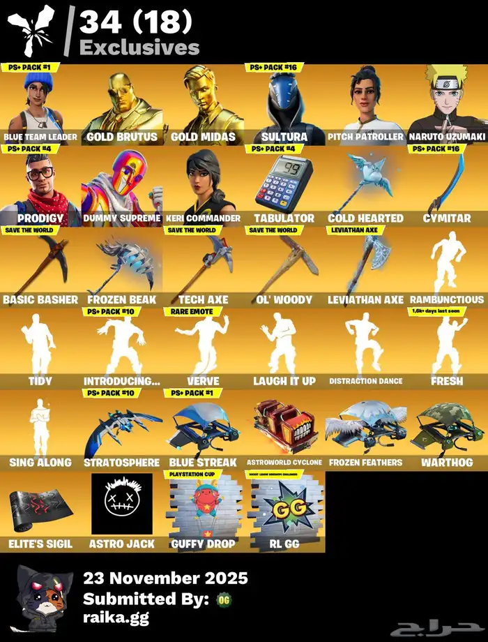 حساب فورت عرق للبيع 0