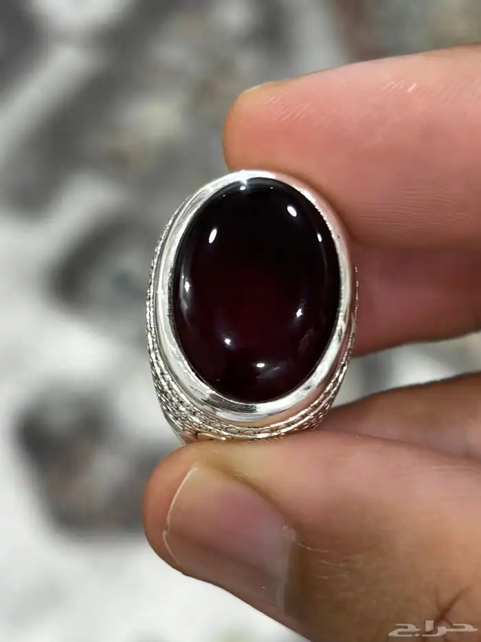 خاتم عقيق يماني ملكي برتاش 3