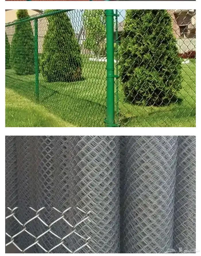 شبك مجلفن واخضر وسلك شائك وحلزوني 9