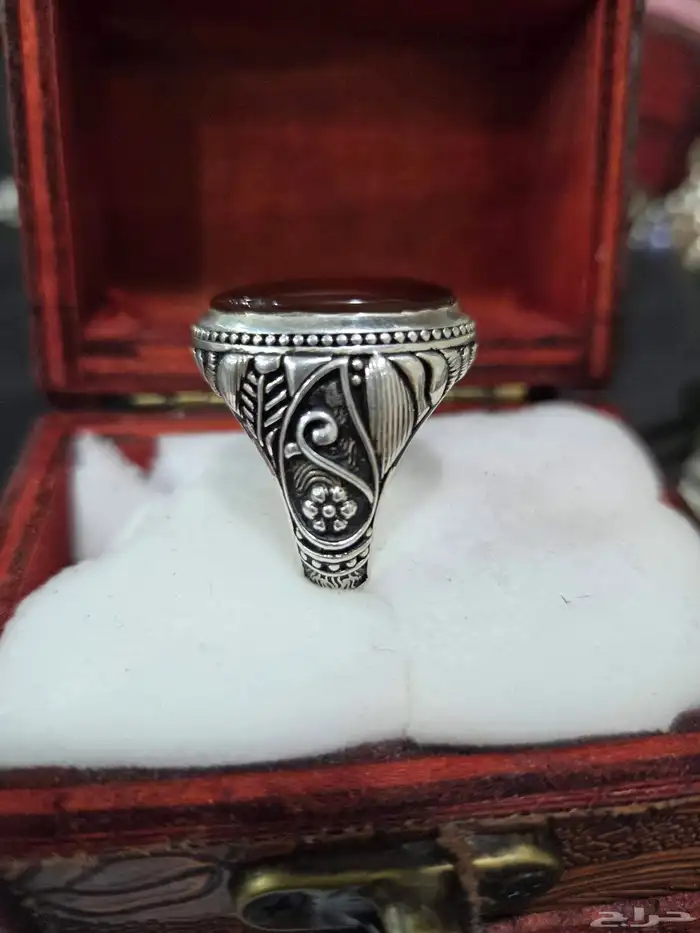 خاتم عقيق يماني كرزي 2