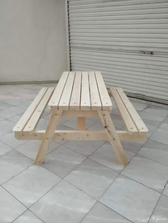 طاولة حديقه خشب سميك 6اشخاص.. 155x140x72 ب750 والجمله ب650 1