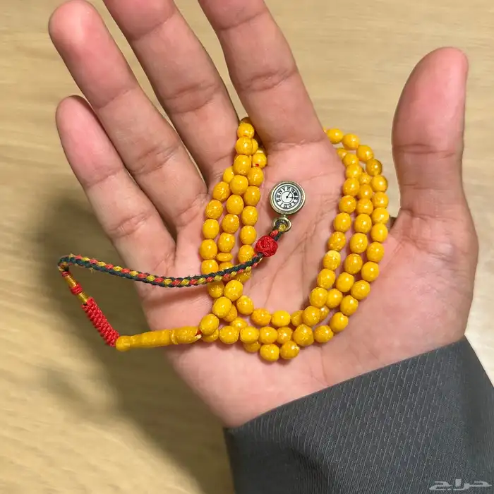 سبحة سندلس 99 خرز تنقيع زعفران شكة ساعة 0