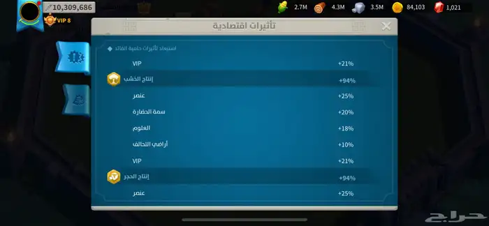 حساب رايز اوف كينجدوم 61