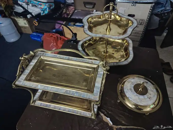 طقم تقديم نحاس تحفه 5