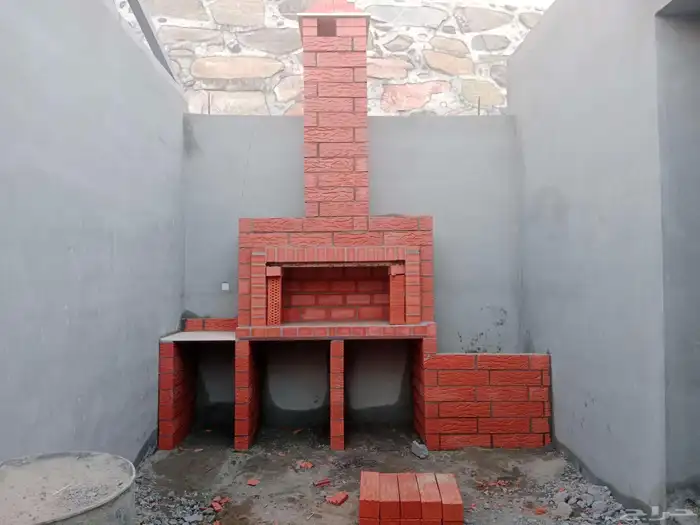 بيوت شعر مشب نار مشب رخام قرميد جمالون تلبيس قماش 6