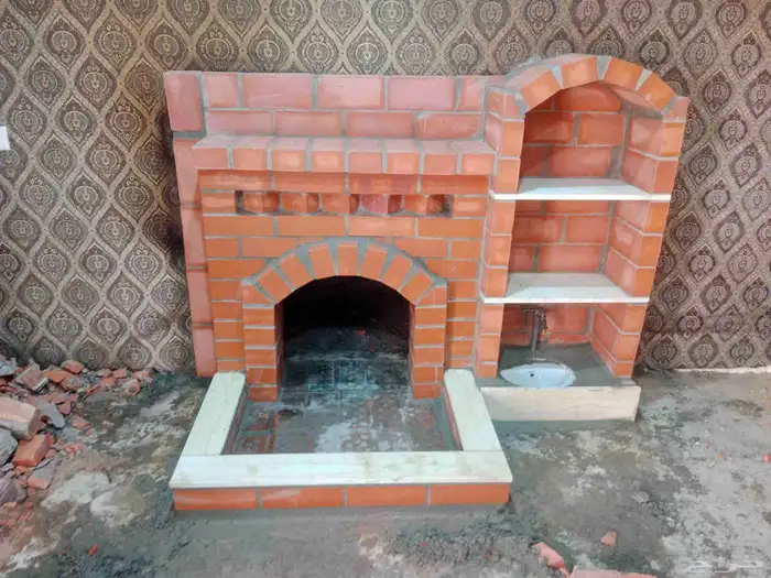 بيوت شعر مشب نار مشب رخام قرميد جمالون تلبيس قماش 7