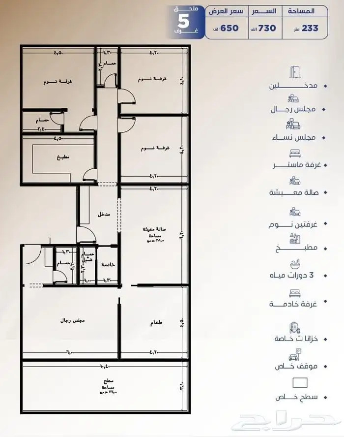 شقق تمليك للسكن ولاستثمار حي النزهة ثلاث غرف بسعر 345الف 6