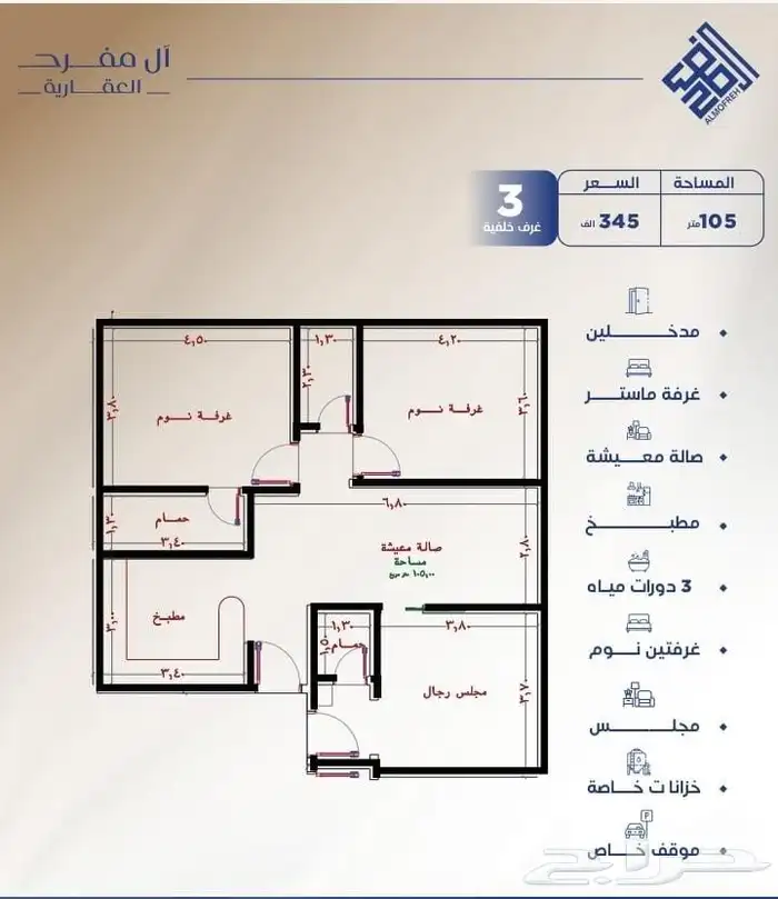 شقق تمليك للسكن ولاستثمار حي النزهة ثلاث غرف بسعر 345الف 0