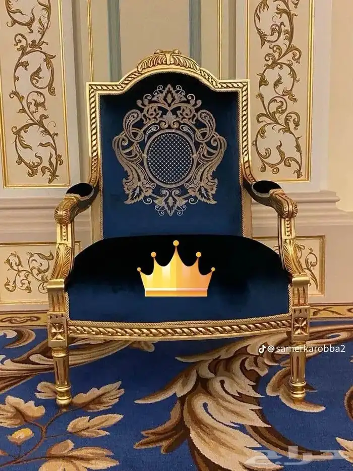 كنب ملكي مصري خشب زان أحمر 0