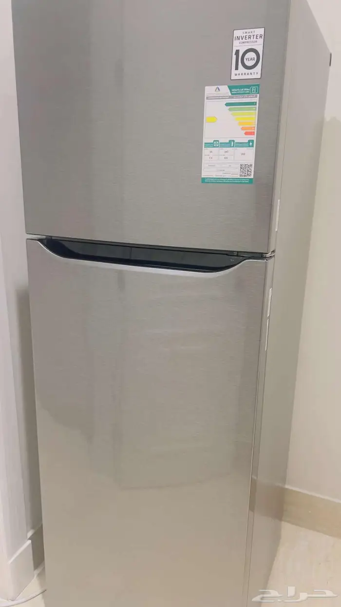 ثلاجة LG بابين 11 قدم فضى LT12CBBDIN 1