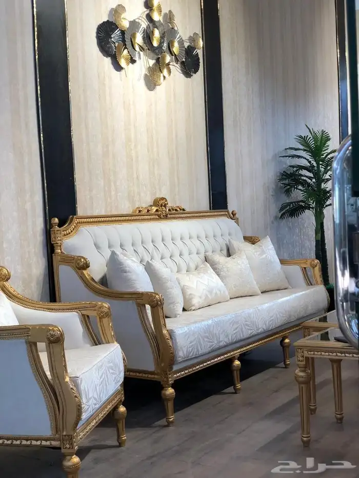 كنب ملكي مصري خشب زان أحمر 28