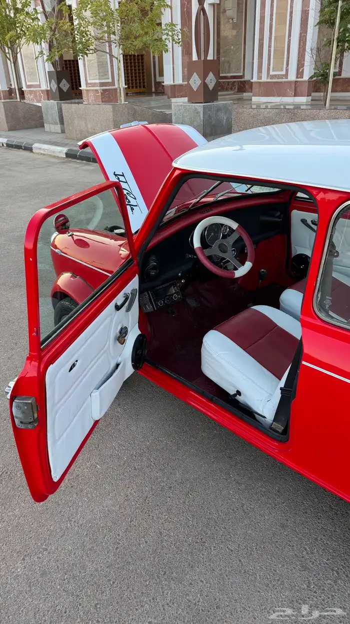 ميني كوبر كلاسيك أحمر مع لوحة مميزة 888 مجدده كامل 7