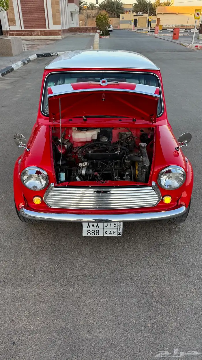 ميني كوبر كلاسيك أحمر مع لوحة مميزة 888 مجدده كامل 5