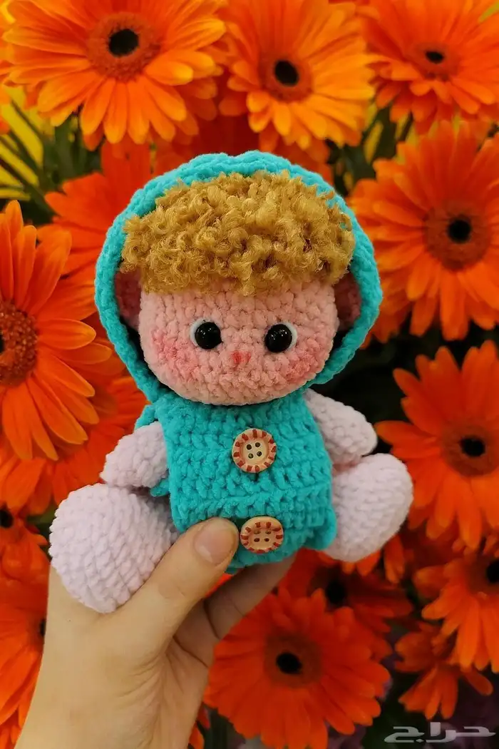 باقات ورد ودمى حياكة يدوية بخيوط القطيفة 0