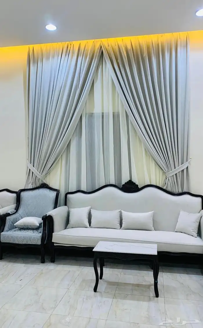 كنب مجلس مساند تفصيل تنجيد ستائر ويفي امريكي جمع النوعيه 3