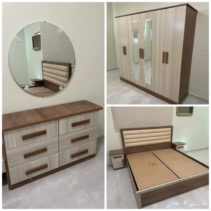 اثاث غرف نوم جديد وطني ست قطع 15