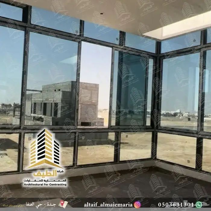 قبب و أبواب زجاج معشق وملون ونوافذ واستركشر المنيوم درابزين 0