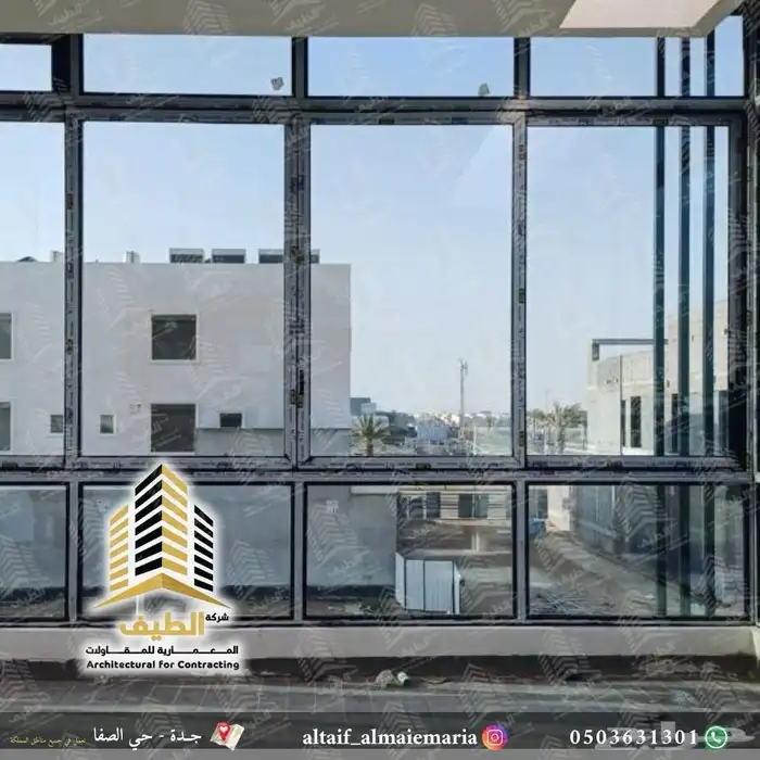 قبب و أبواب زجاج معشق وملون ونوافذ واستركشر المنيوم درابزين 3