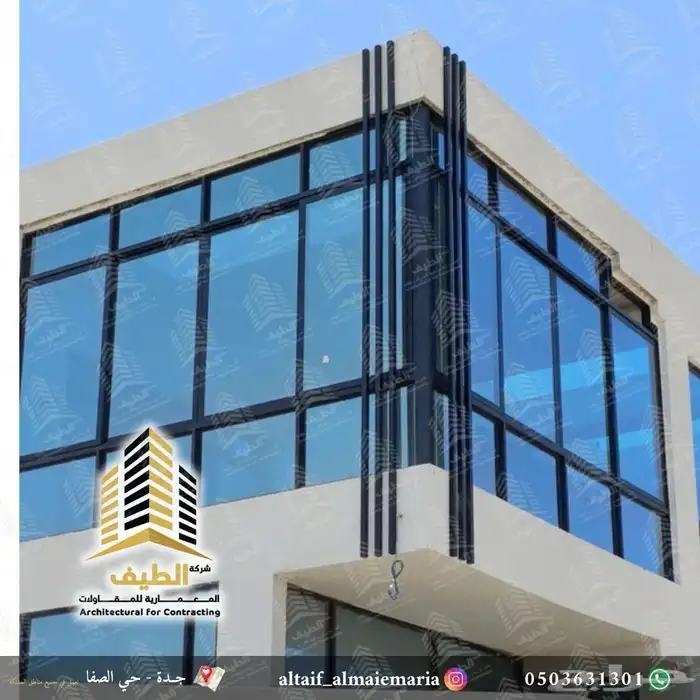 قبب و أبواب زجاج معشق وملون ونوافذ واستركشر المنيوم درابزين 7