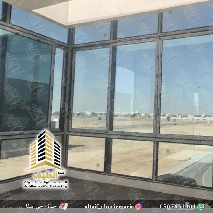 قبب و أبواب زجاج معشق وملون ونوافذ واستركشر المنيوم درابزين 1