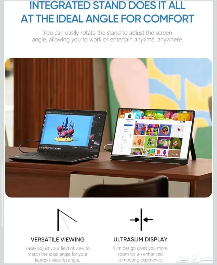 شاشة محمولة من ارزوبا 15.6 بوصة FHD 1080P 5