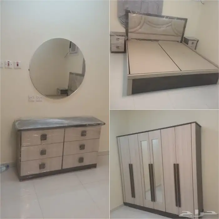 اثاث غرف نوم جديد وطني ست قطع 21