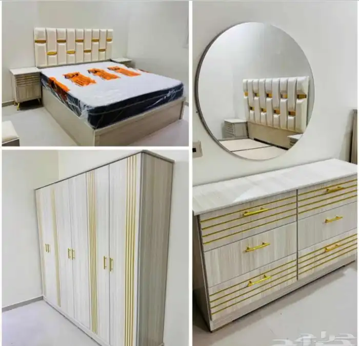 اثاث غرف نوم جديد وطني ست قطع 1