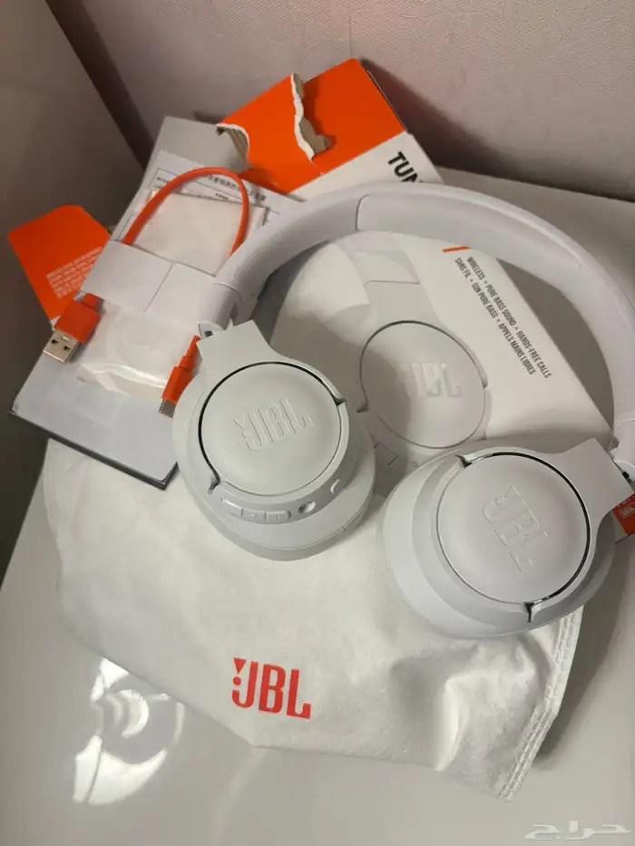 سماعة JPL Tune 720BT 76H لون أبيض نظيفة وجديدة 0
