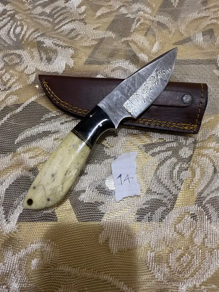 سكاكين نصل دمشقي بمقبض غزال 15