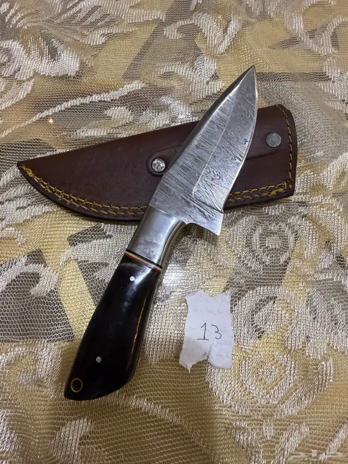سكاكين نصل دمشقي بمقبض غزال 12