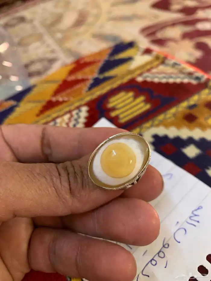 خاتم عقيق سليماني اصلي فضه درجه اول 1