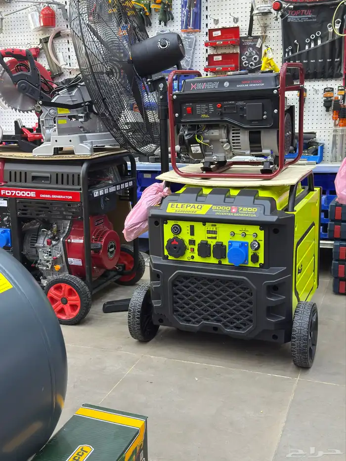 ماطور كهرباء موفر للبنزين كاتم 8000 وات يصفي 7200 ضمان سنة 1